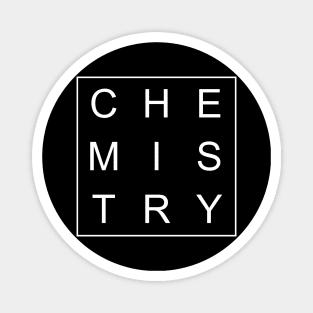 minimalist and simple design chemistry white word Magnet